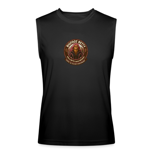 Men’s Performance Sleeveless Shirt - Hope in Every Footprint (RETRO) - black