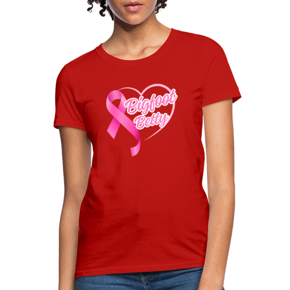 Women's T-Shirt - BFB Pink Ribbon - red