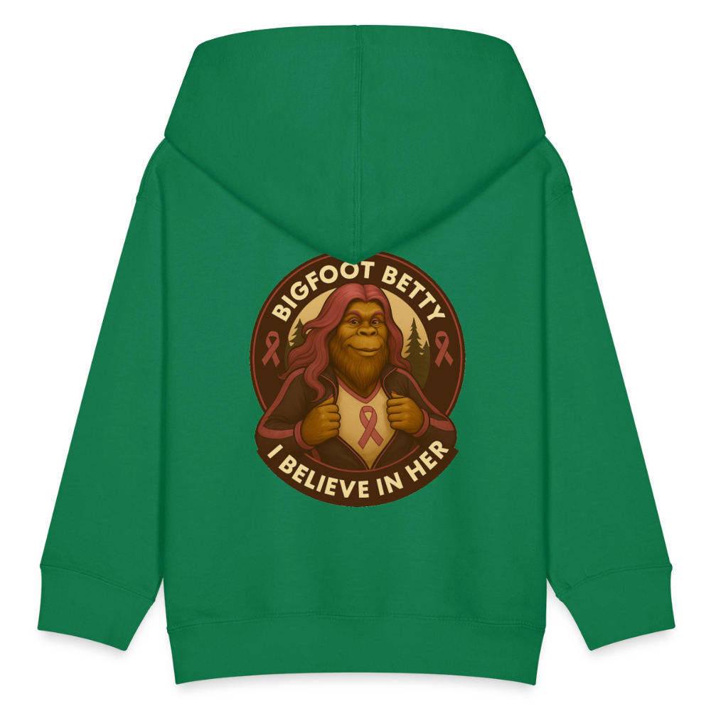 Kids' Hoodie - I Believe In Her (F/B) (RETRO) - kelly green