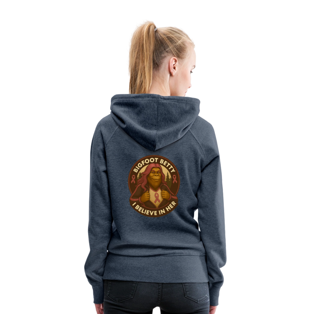 Women’s Premium Hoodie - I Believe In Her (RETRO) - heather denim