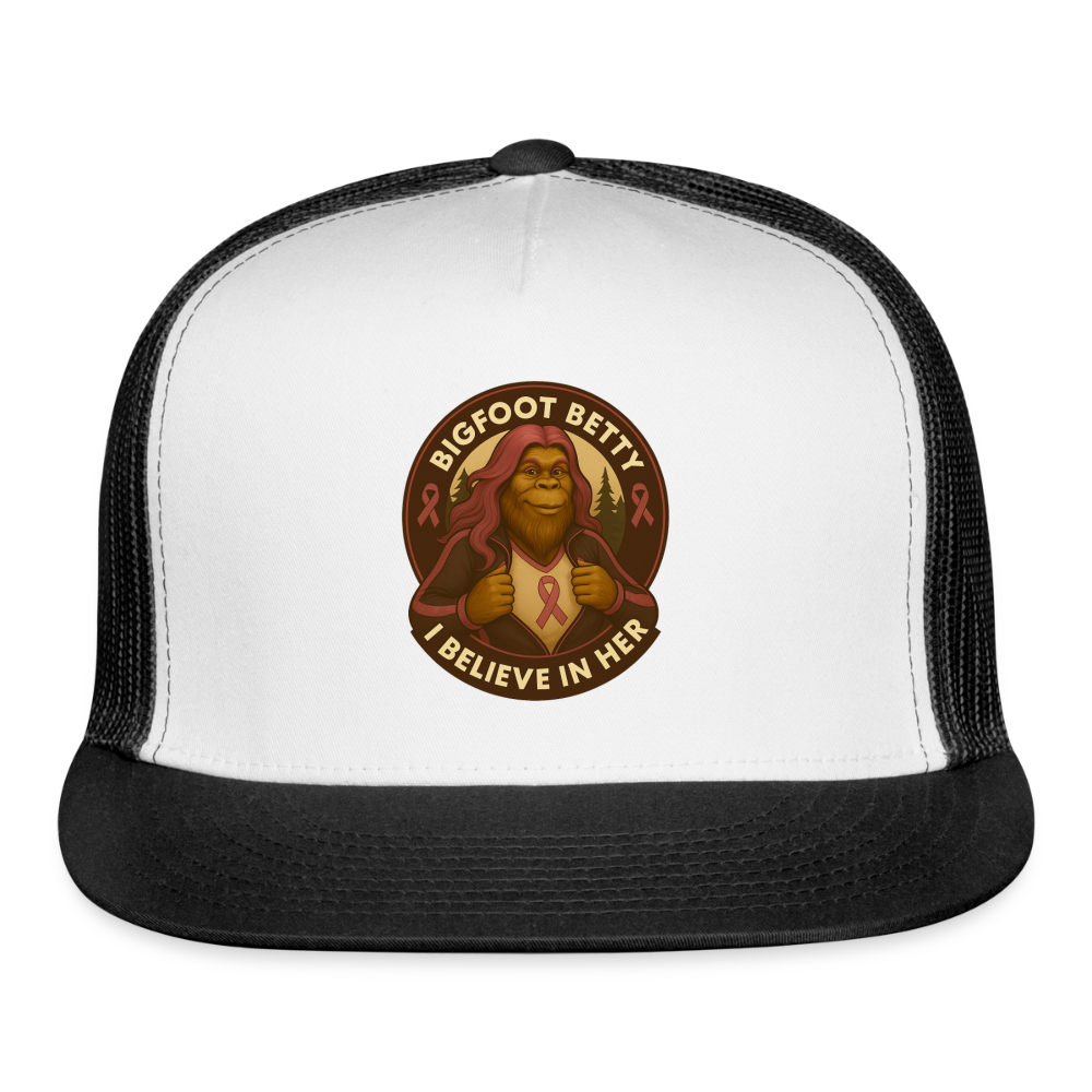 Trucker Hat - I Believe In Her (RETRO) - white/black