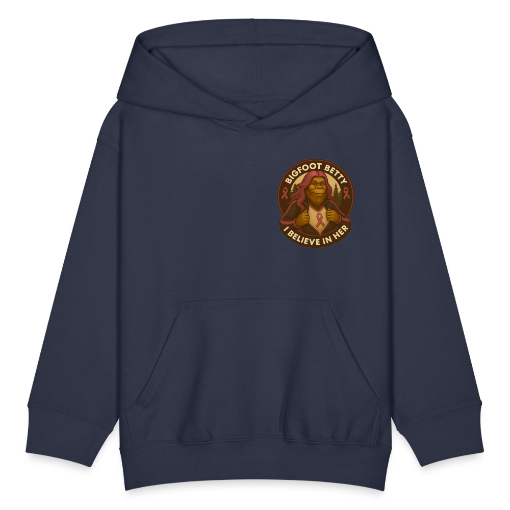 Kids' Hoodie - I Believe In Her (F/B) (RETRO) - navy