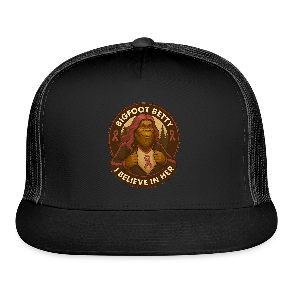 Trucker Hat - I Believe In Her (RETRO) - black/black