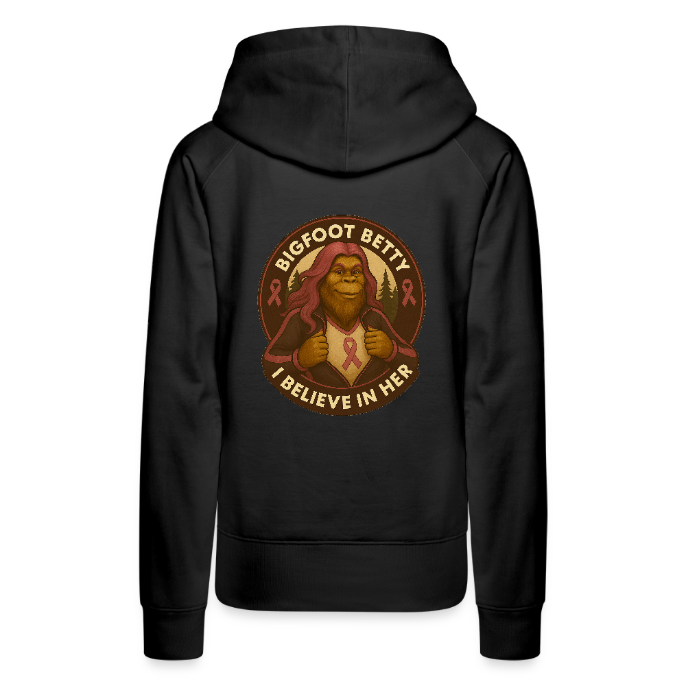 Women’s Premium Hoodie - I Believe In Her (RETRO) - black