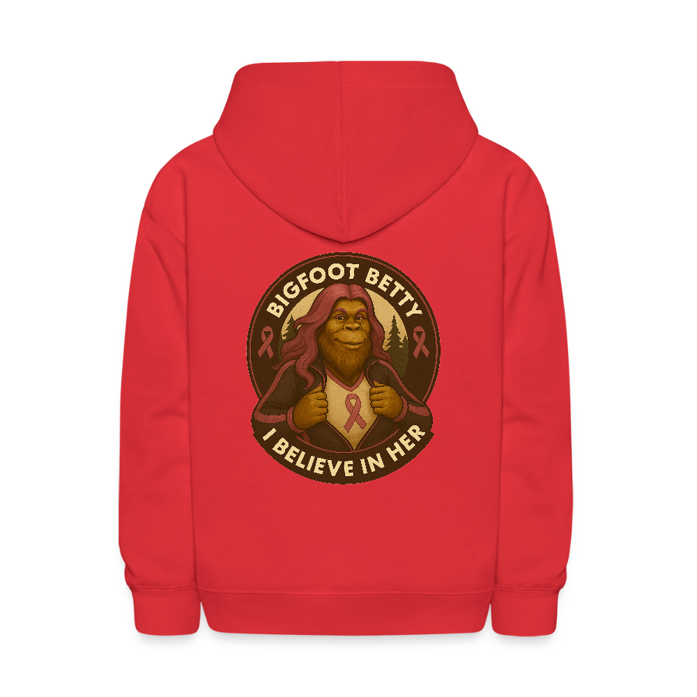Kids' Hoodie - I Believe In Her (F/B) (RETRO) - red