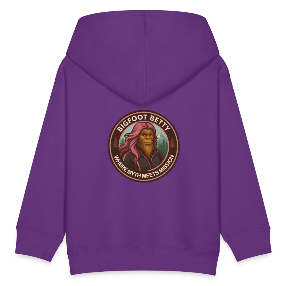 Kids' Hoodie - Where Myth Meets Mission (F/B) (RETRO) - purple