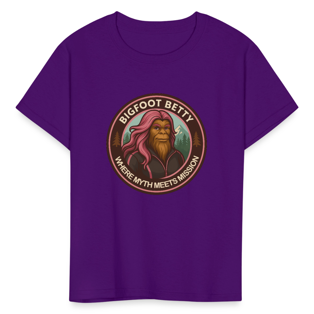 Kids' T-Shirt - Where Myth Meets Mission (RETRO) - purple