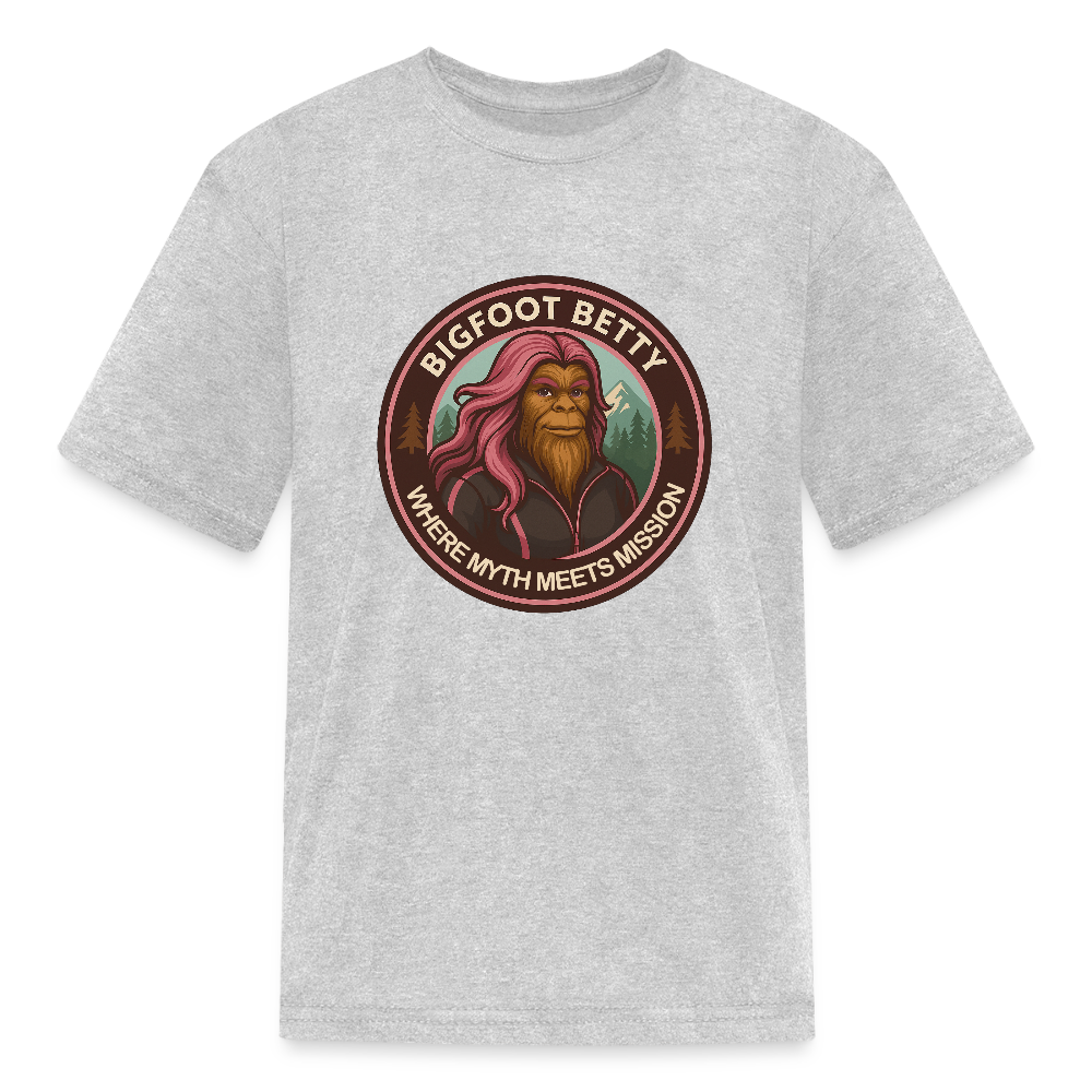 Kids' T-Shirt - Where Myth Meets Mission (RETRO) - heather gray