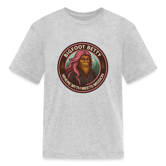 Kids' T-Shirt - Where Myth Meets Mission (RETRO) - heather gray