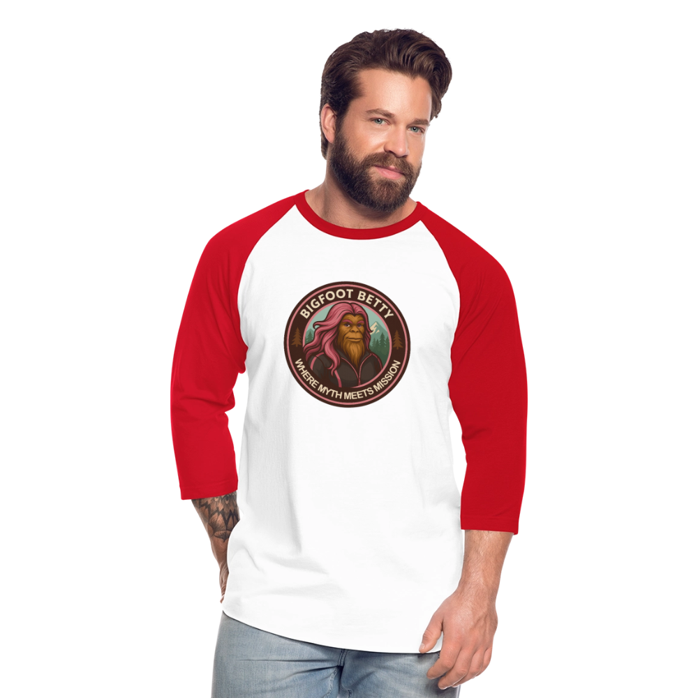 Baseball T-Shirt - Where Myth Meets Mission (RETRO) - white/red