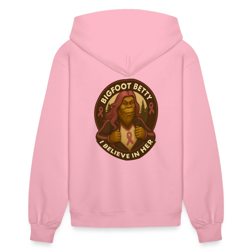 Women's Hoodie - I Believe In Her (F/B) (RETRO) PINK RIBBON - classic pink