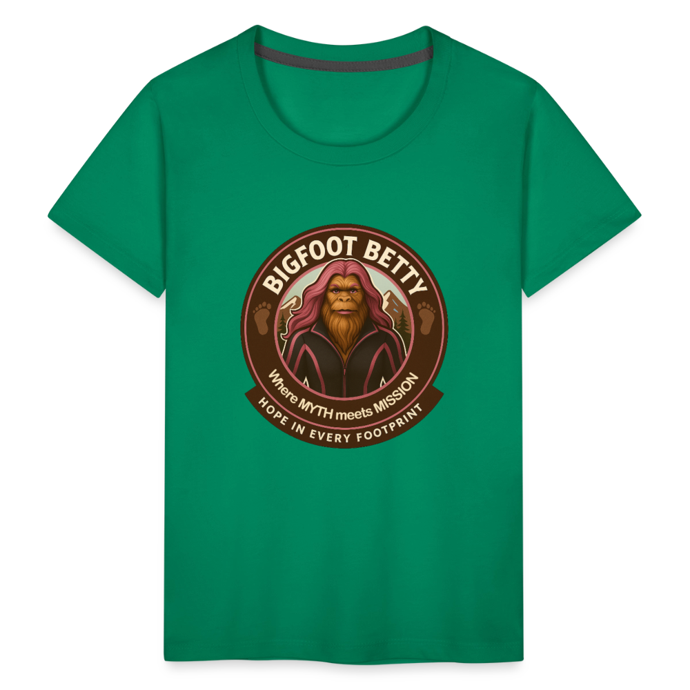 Toddler Premium T-Shirt - Hope in Every Footprint (RETRO) - kelly green