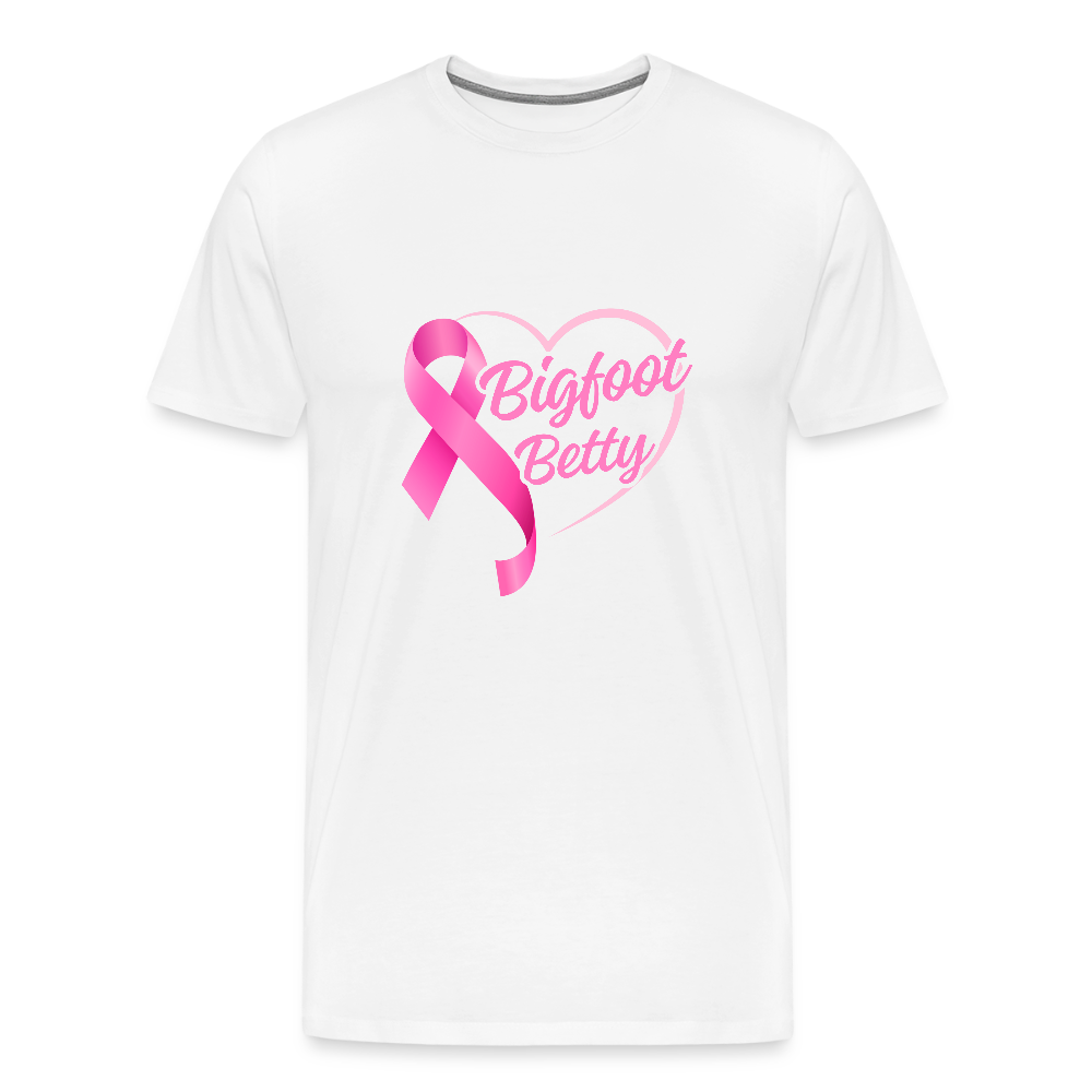 Men's Premium T-Shirt -BFB Pink Ribbon - white