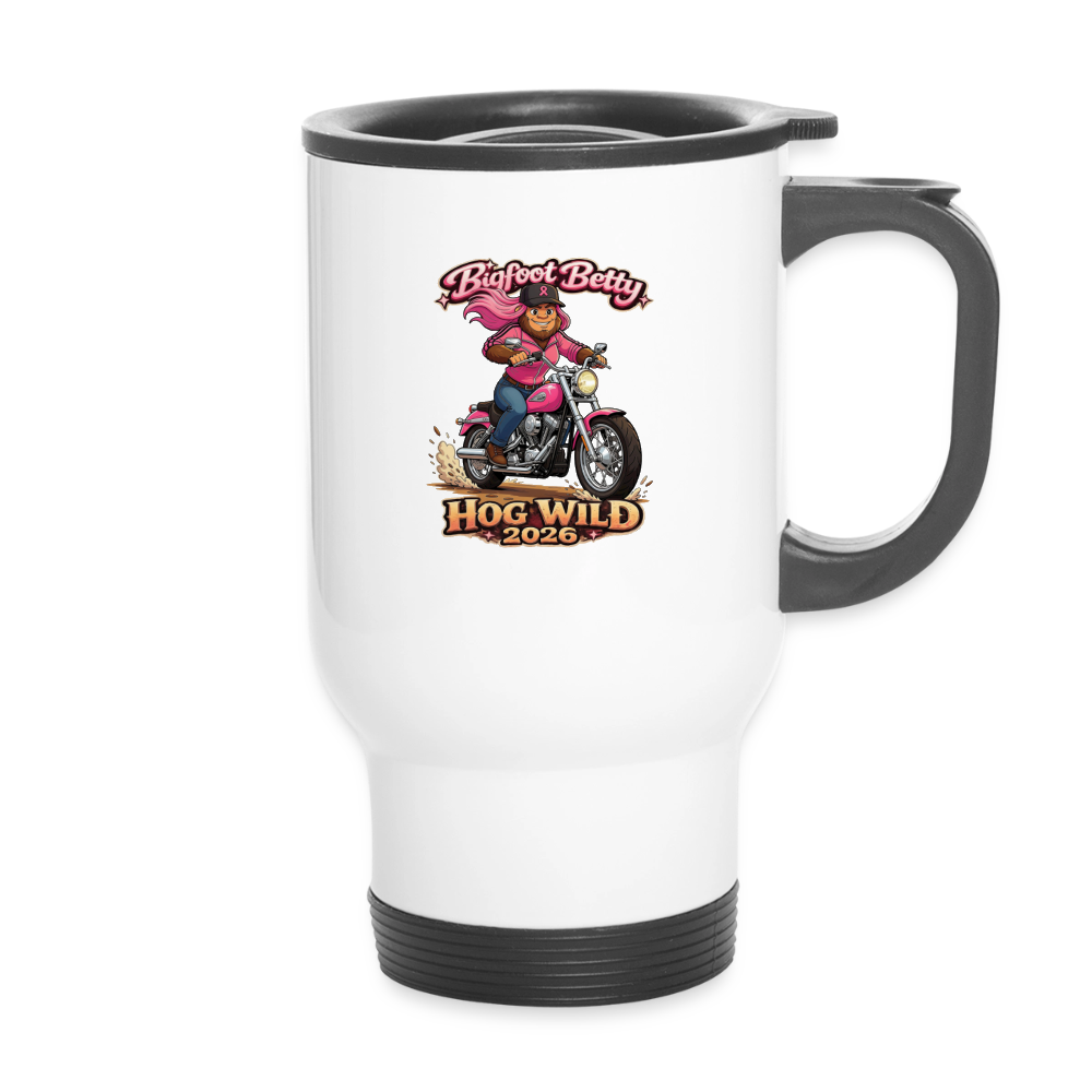 Travel Mug - BFB Hog Wild - MOTORCYCLE - white