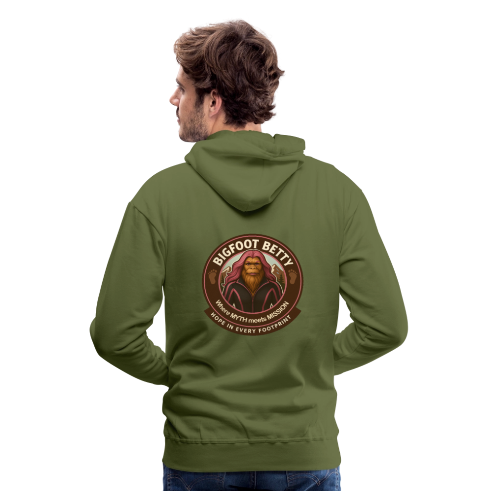 Men’s Premium Hoodie - I Believe In Her (F/B) (RETRO) - olive green