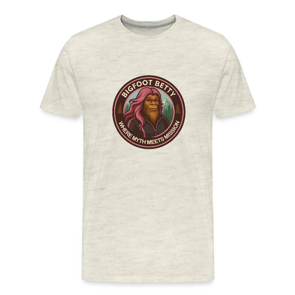 Men's Premium T-Shirt - Where Myth Meets Mission (RETRO) - heather oatmeal