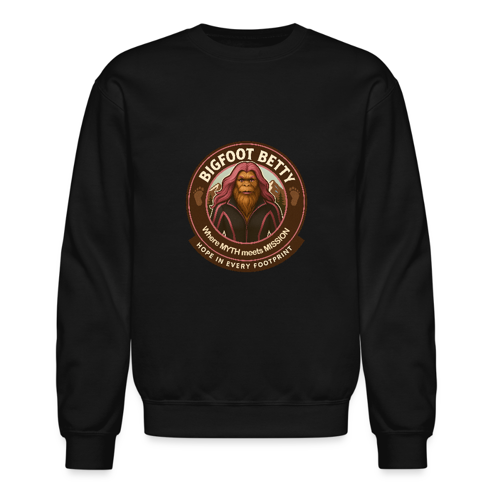 Crewneck Sweatshirt - Hope in Every Footprint (RETRO) - black