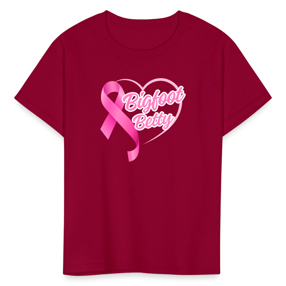 Kids' T-Shirt - BFB Pink Ribbon - dark red