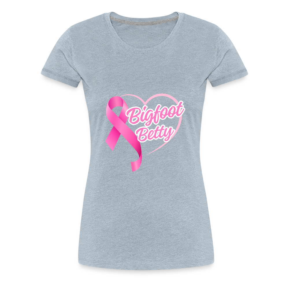 Women’s Premium T-Shirt - BFB Pink Ribbon - heather ice blue