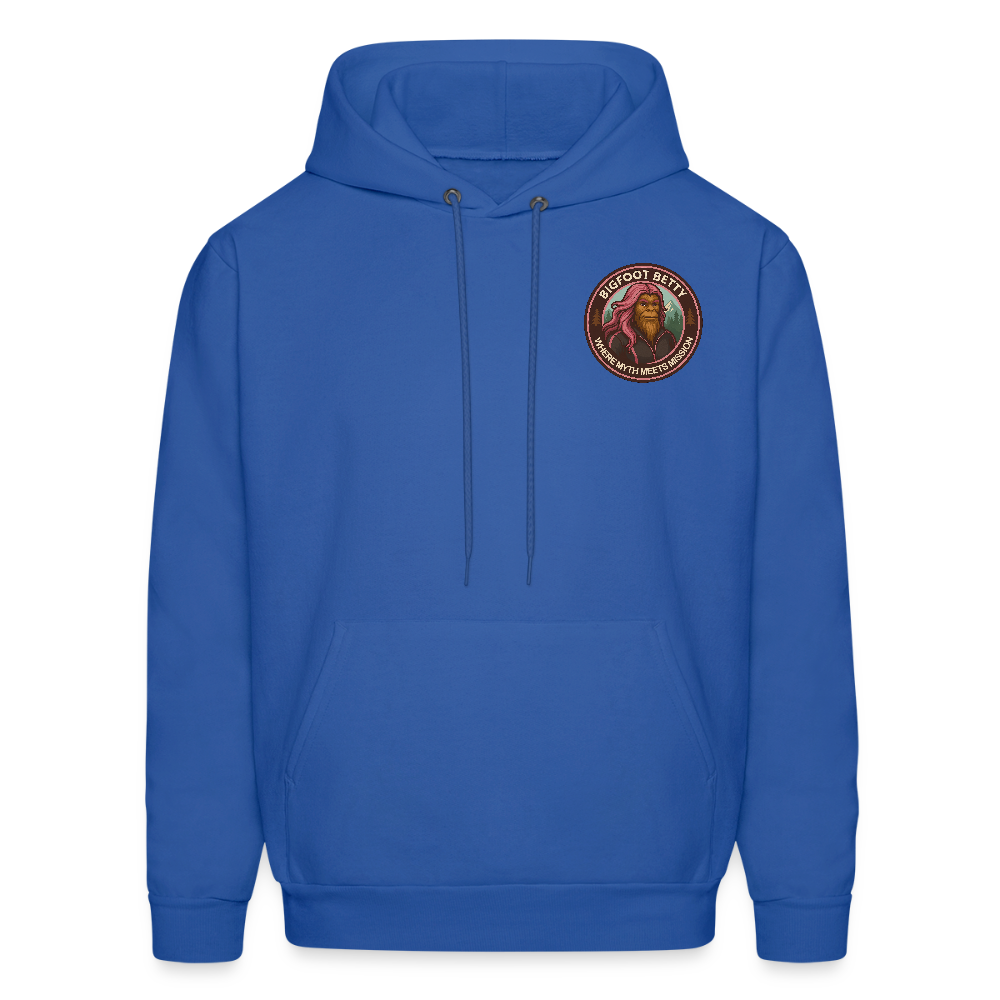 Men's Hoodie - Where Myth Meets Mission (F/B) (RETRO) - royal blue