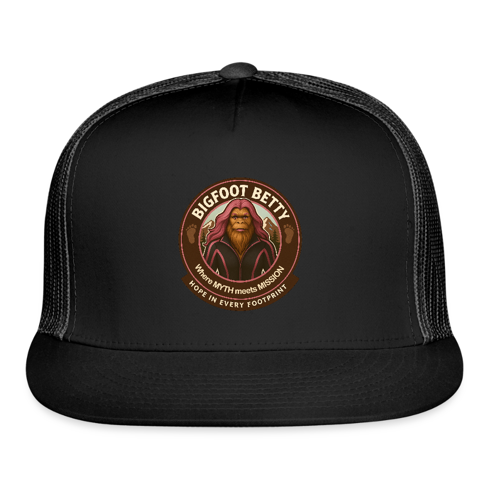 Trucker Hat - Hope in Every Footprint (RETRO) - black/black