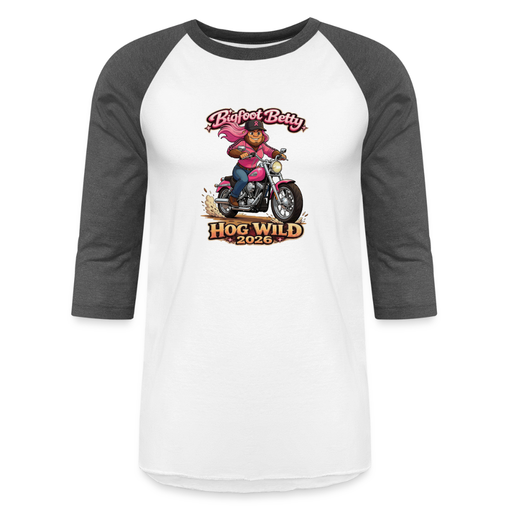 Baseball T-Shirt - BFB Hog Wild - MOTORCYCLE - white/charcoal