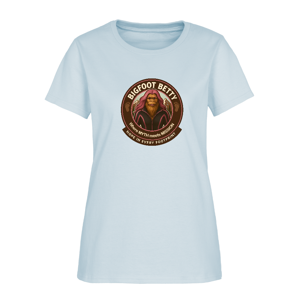 Women's T-Shirt - Hope in Every Footprint (RETRO) - light blue