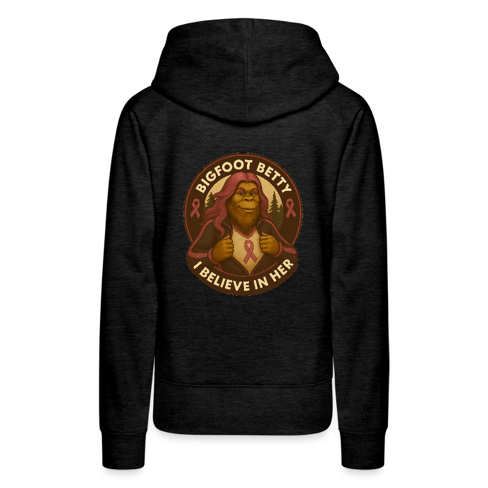 Women’s Premium Hoodie - I Believe In Her (RETRO) - charcoal grey