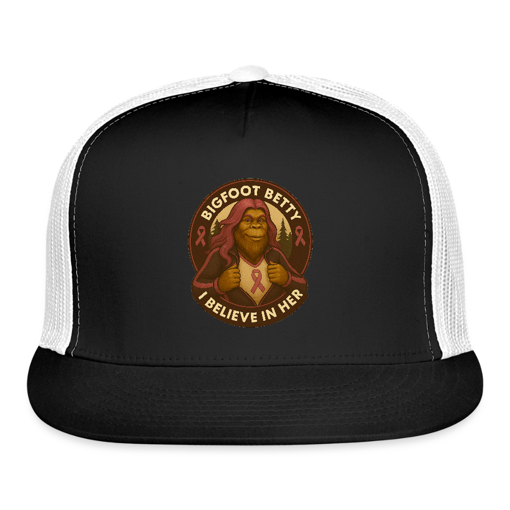 Trucker Hat - I Believe In Her (RETRO) - black/white