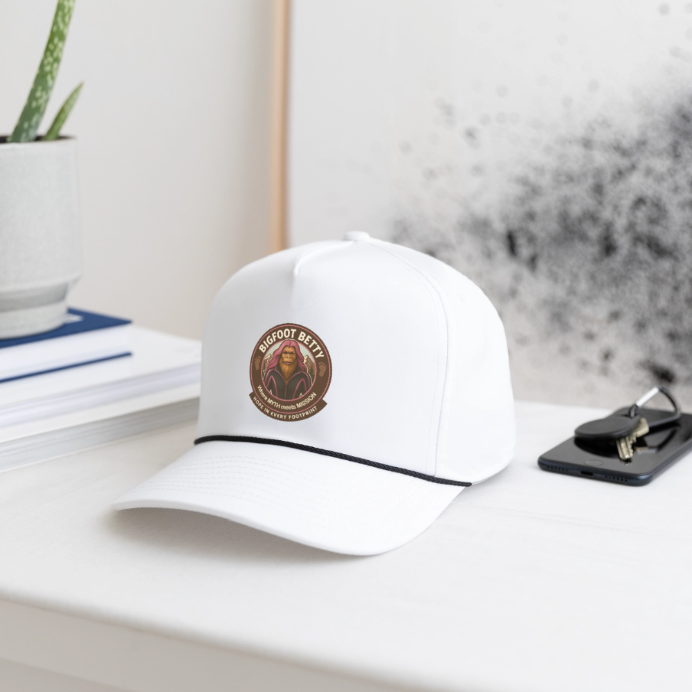 Rope Cap - Hope in Every Footprint (RETRO) - white/black