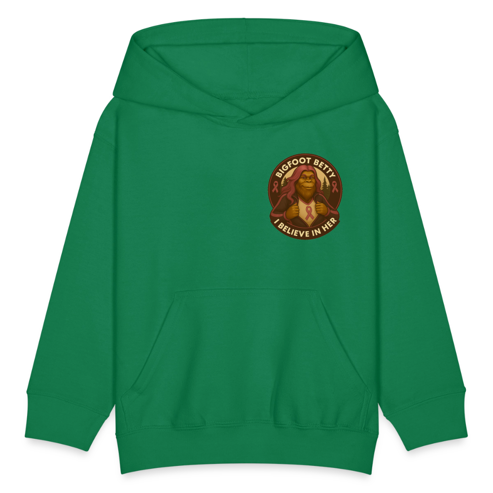 Kids' Hoodie - I Believe In Her (F/B) (RETRO) - kelly green