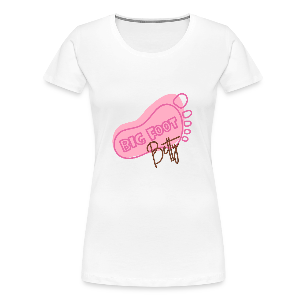 Women’s Premium T-Shirt - BFB FootPrint - white