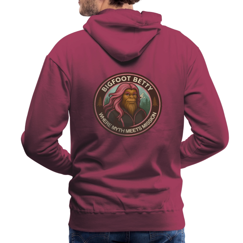 Men’s Premium Hoodie - Where Myth Meets Mission (RETRO) - burgundy