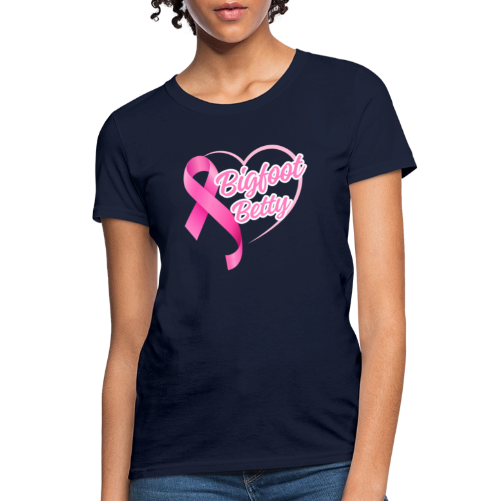 Women's T-Shirt - BFB Pink Ribbon - navy