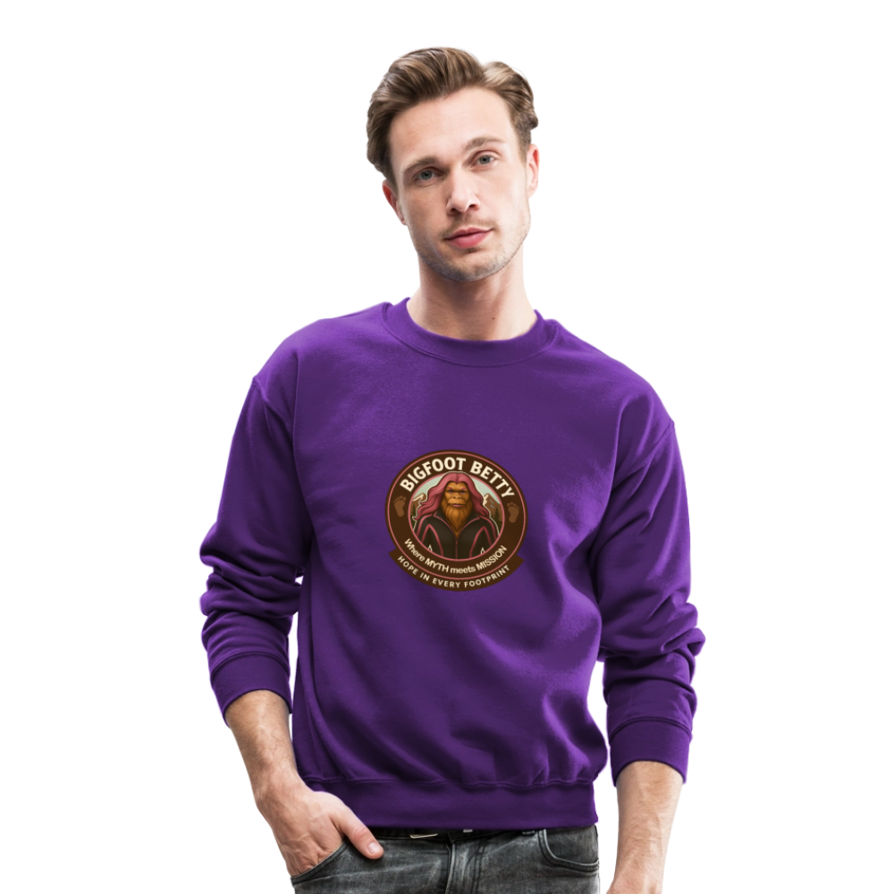 Crewneck Sweatshirt - Hope in Every Footprint (RETRO) - purple