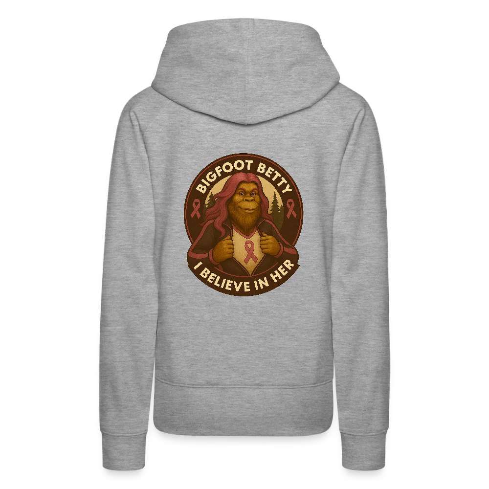 Women’s Premium Hoodie - I Believe In Her (RETRO) - heather grey