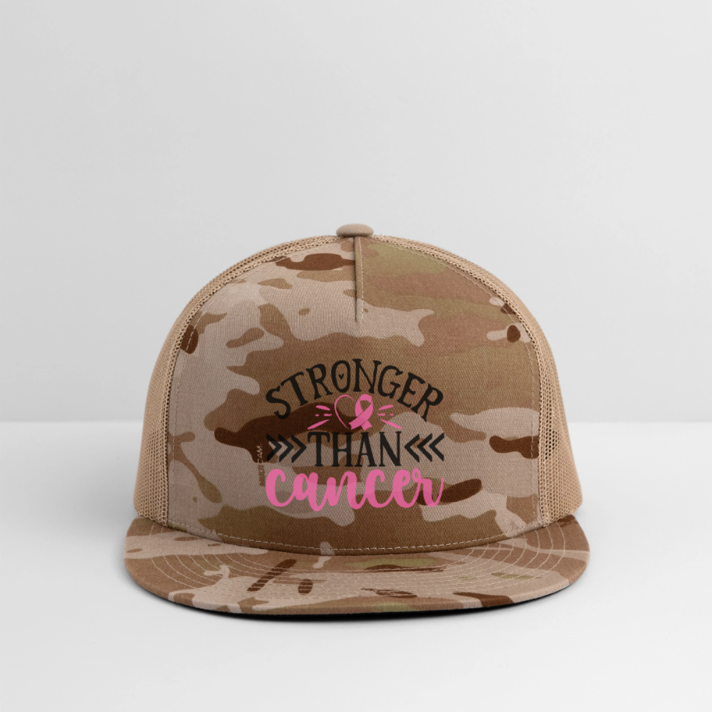 Stronger Than Cancer Trucker Hat - MultiCam\tan