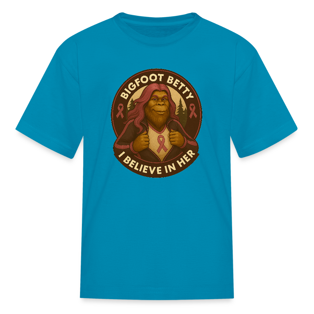 Kids' T-Shirt -I Believe In Her (RETRO) - turquoise