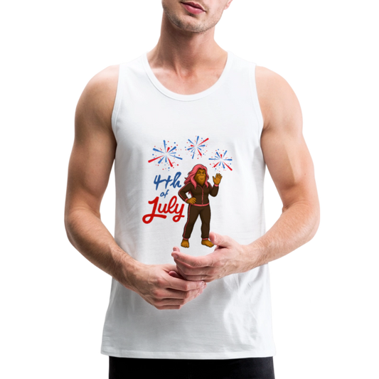 BFB July 4 - Fireworks Men’s Premium Tank - white