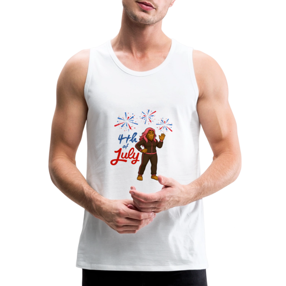 BFB July 4 - Fireworks Men’s Premium Tank - white