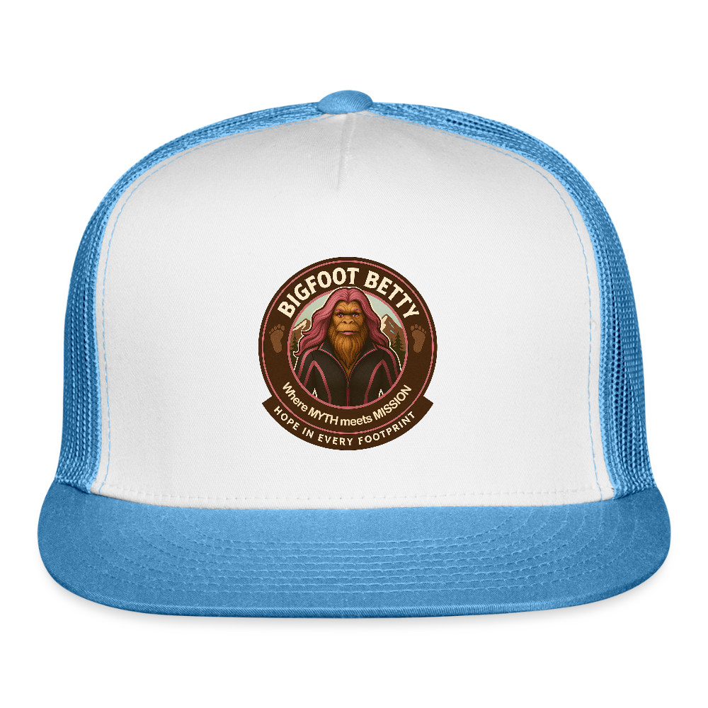 Trucker Hat - Hope in Every Footprint (RETRO) - white/blue