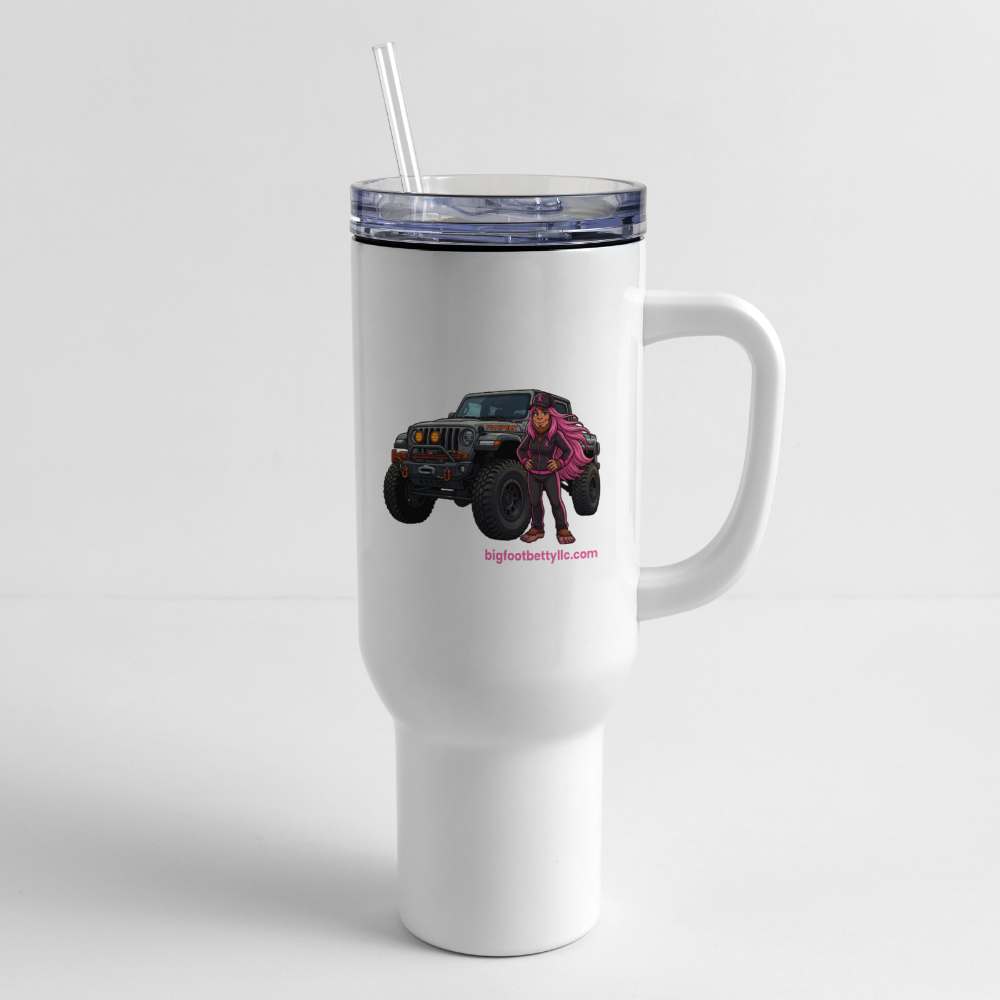 40 oz Travel Tumbler - BFB Gladiator - white