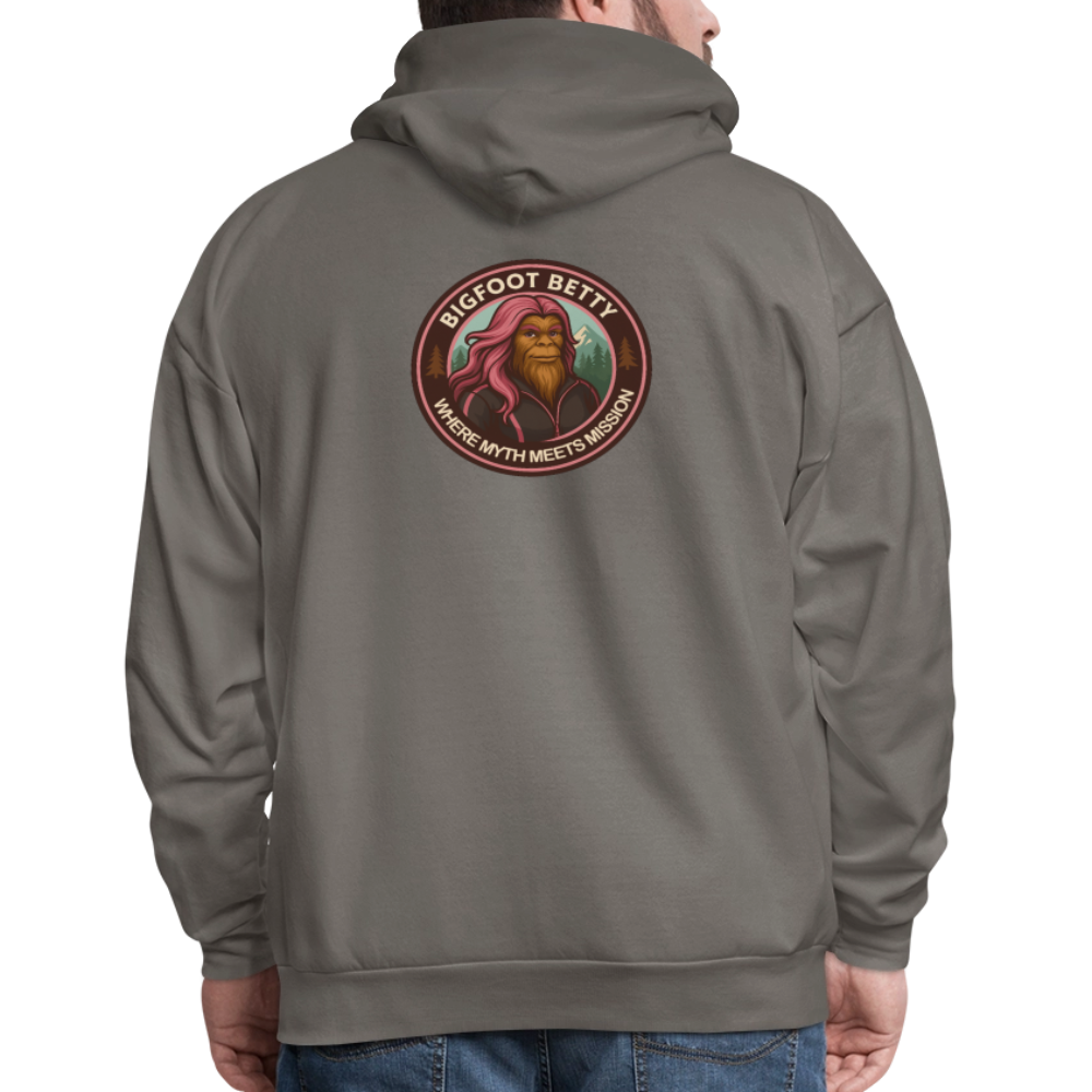 Men's Hoodie - Where Myth Meets Mission (RETRO) - asphalt gray