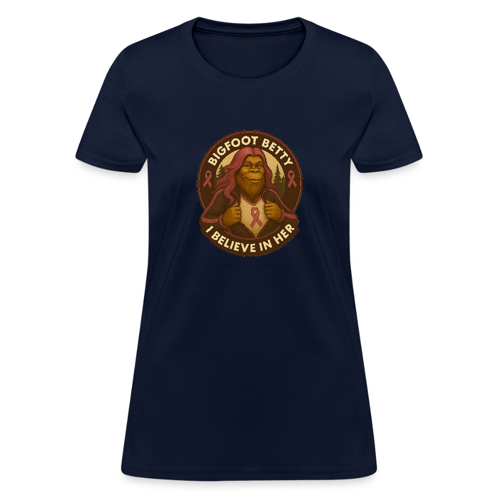 Women's T-Shirt - I Believe In Her (RETRO) - navy