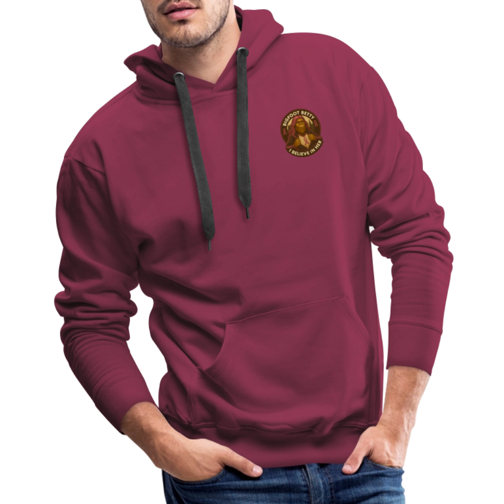 Men’s Premium Hoodie - Where Myth Meets Mission (F/B) (RETRO) - burgundy