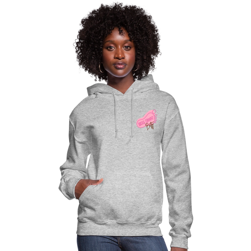 Women's Hoodie - BIGFOOT BETTY - JEEP - PINK RIBBON - heather gray