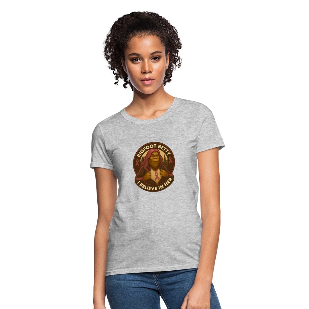 Women's T-Shirt - I Believe In Her (RETRO) - heather gray