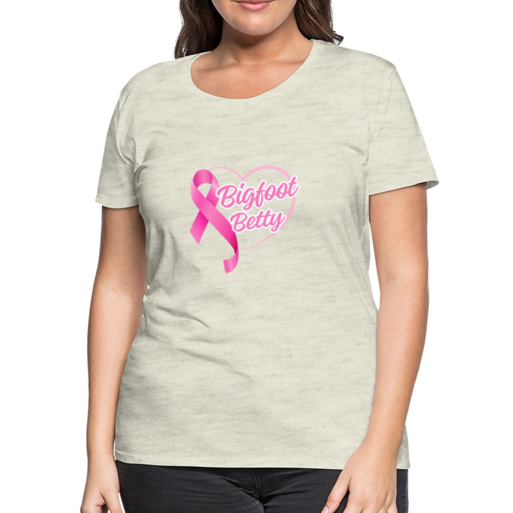 Women’s Premium T-Shirt - BFB Pink Ribbon - heather oatmeal