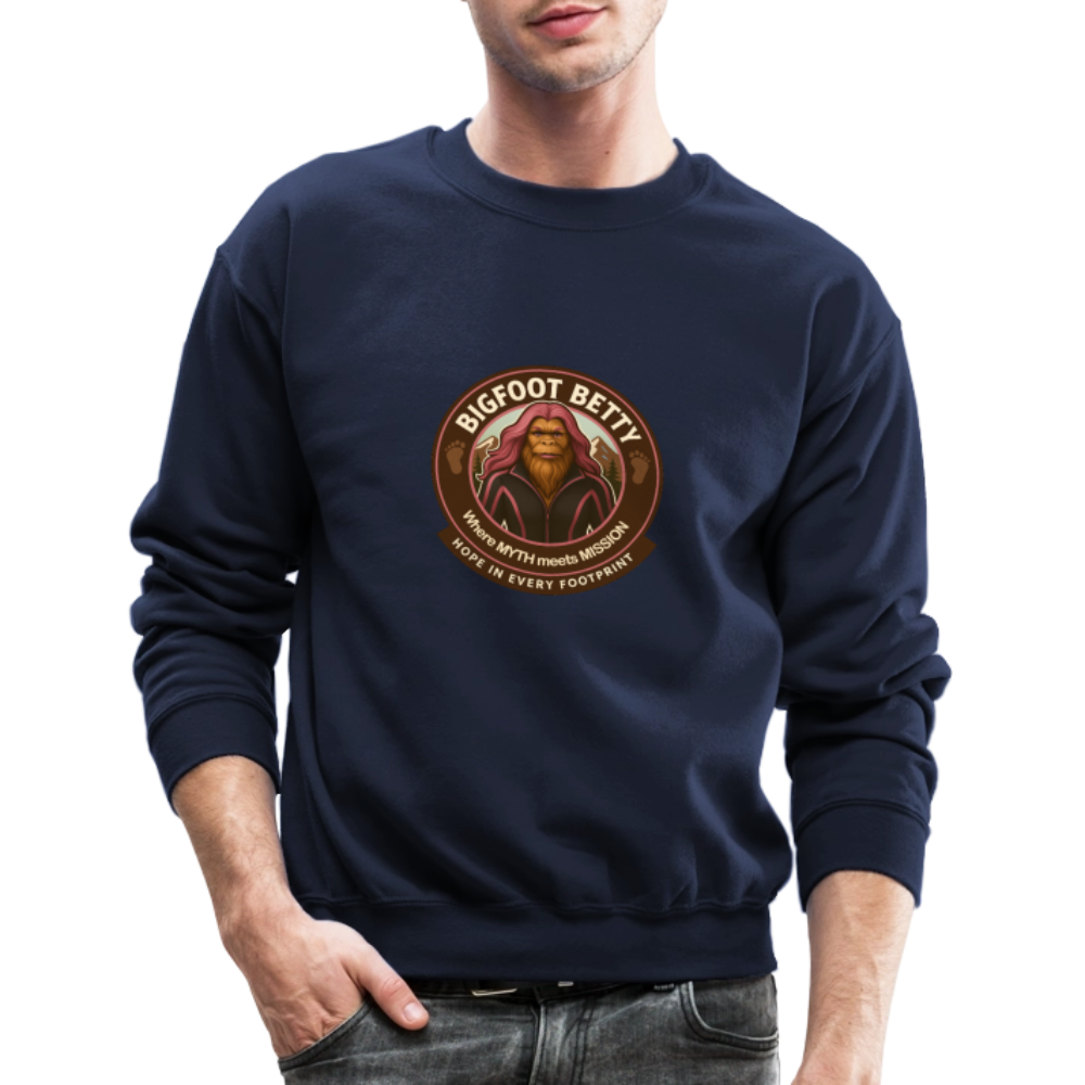 Crewneck Sweatshirt - Hope in Every Footprint (RETRO) - navy
