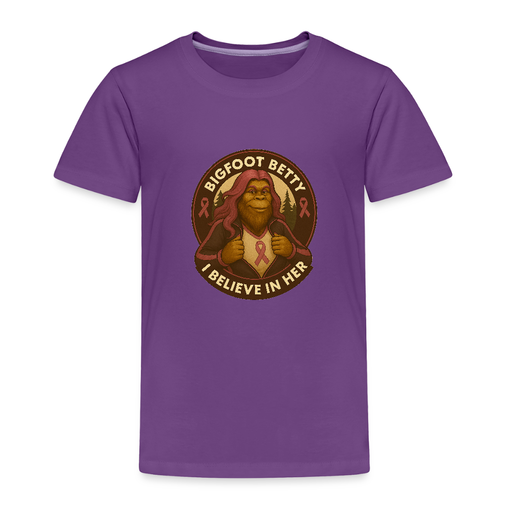 Toddler Premium T-Shirt - I Believe In Her  (RETRO) - purple